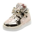 thumbnail image 1 of HZLPFO Toddler Kids Breathable Walking Shoes and Lightweight Boys Girls Running Sneakers Gold,7.5, 1 of 7