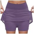 thumbnail image 1 of HZLPFO Women Skirts Short High Waisted A Line Tennis Golf Athletic Casual Skorts with Pockets Purple,3XL, 1 of 4