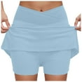 thumbnail image 1 of HZLPFO Women’s Skirts Tennis Skirt Shorts High Waisted Golf Skorts with Pockets Workout Athletic Casual Outfit Clothes Light Blue,M, 1 of 6