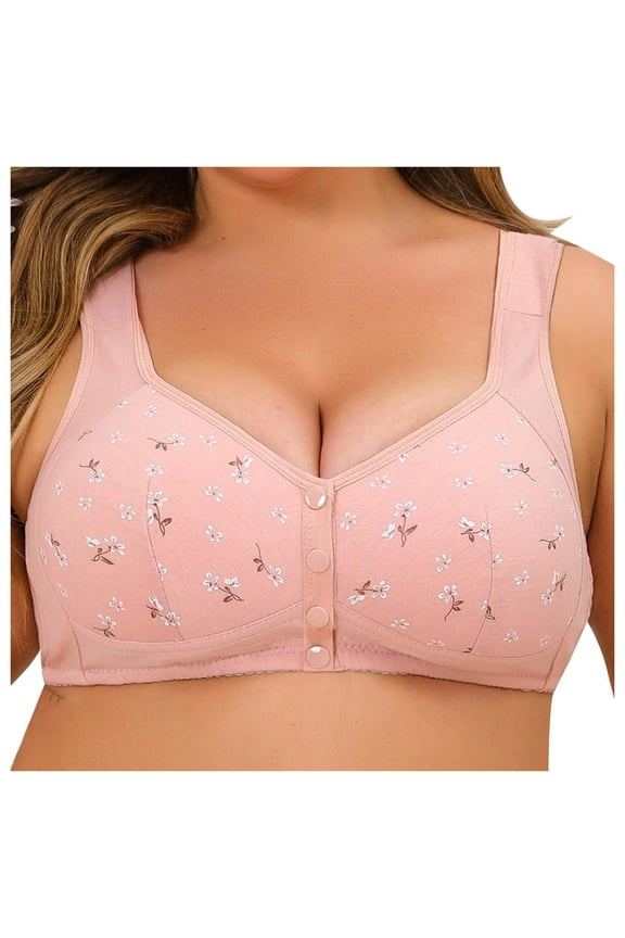 Women's Wireless Bra, Comfort Revolution Full-Coverage Wirefree Bra for Women Light Pink,60
