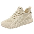 thumbnail image 1 of HZLPFO Womens Slip On Sneakers Women Walking Shoes Lightweight Casual Sneakers for Travel Work Beige,6.5, 1 of 7