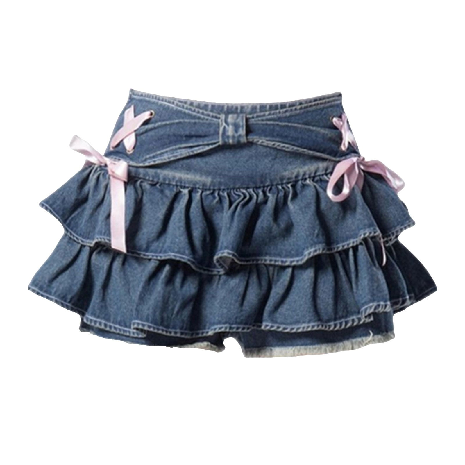 HZLPFO-Y2K-Women-Ruffle-Hem-