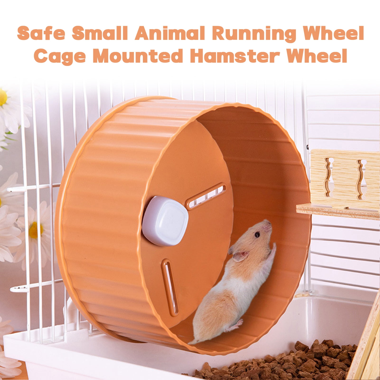Image showcasing HZLXW Hamster Wheel Silent Hamster Running Wheel Easy to Install Small ...