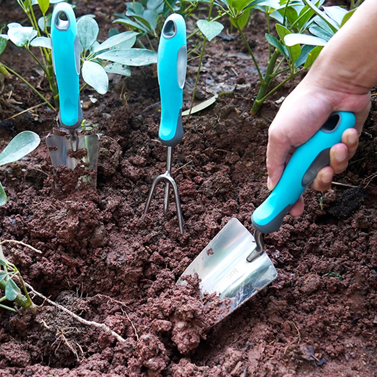 HZLXW Plant Care Gardening Tool Carbon Steel Hand Trowel Weed Fork with ...