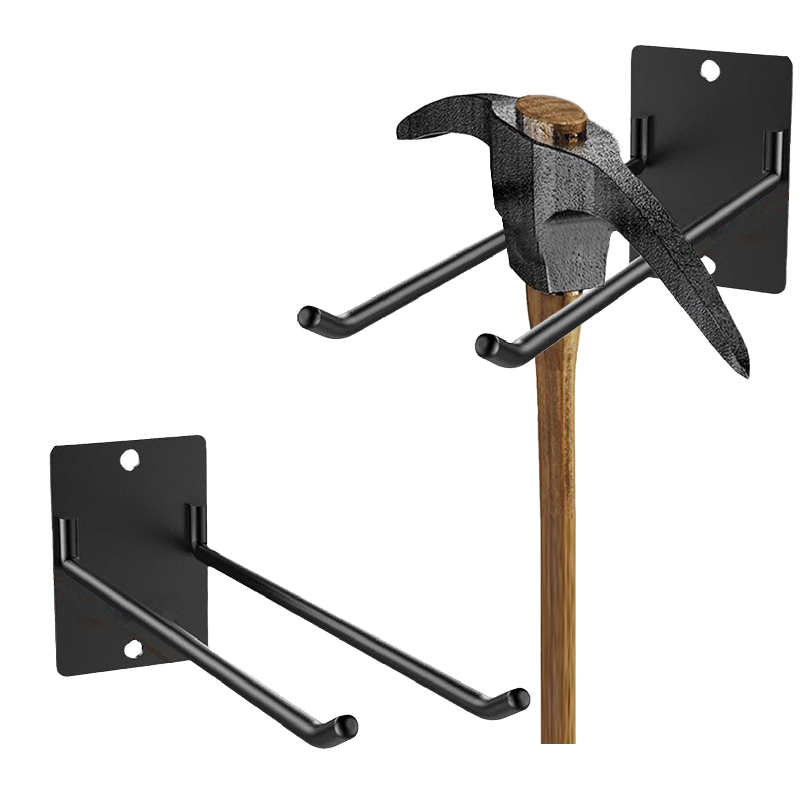 HZLXW Wall Mounted Storage Rack 150lbs Load-capacity Double Hook Design ...
