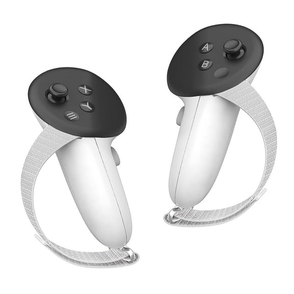 HZLucki Controller Grips Cover Compatible with Meta Quest 3S/Quest 3 Accessories, Adjustable Knuckle Straps Fits Most Hands, Soft Hand Cover for Official Charging Dock Battery