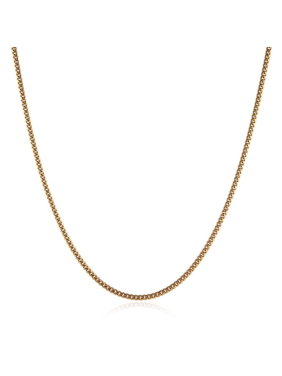 3.5mm Cuban Link Chain for Men, Stainless Steel Waterproof Necklace