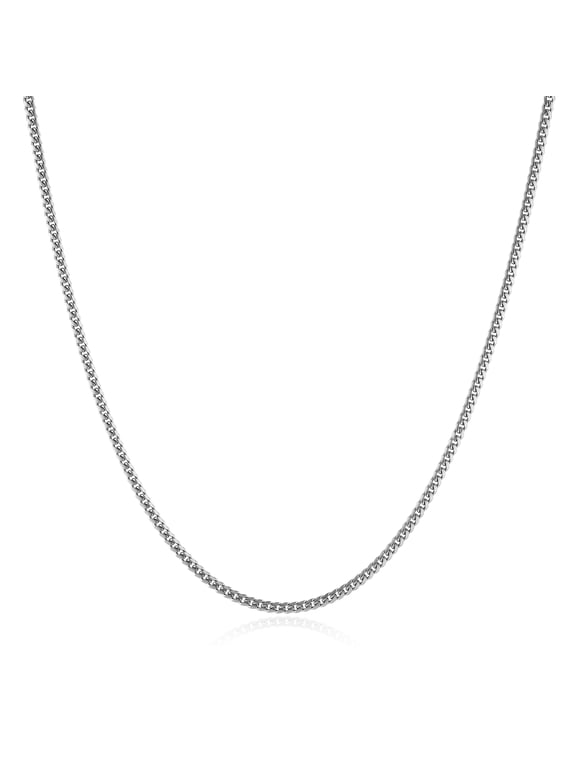 3.5mm Cuban Link Chain for Men, Stainless Steel Waterproof Necklace