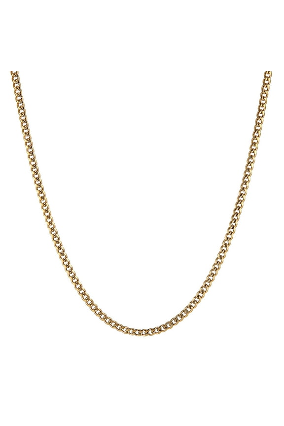 5mm Cuban Chain for Men Stainless Steel Men's Gold Chain Diamond Cut Hip Hop Link Chains Necklace 16-30 Inch (20in)