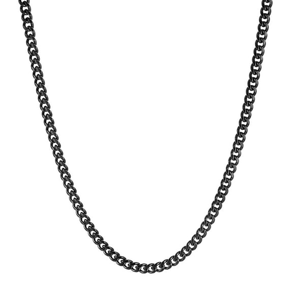 HZMAN 5mm Cuban Link Chain for Men, Stainless Steel Waterproof Necklace
