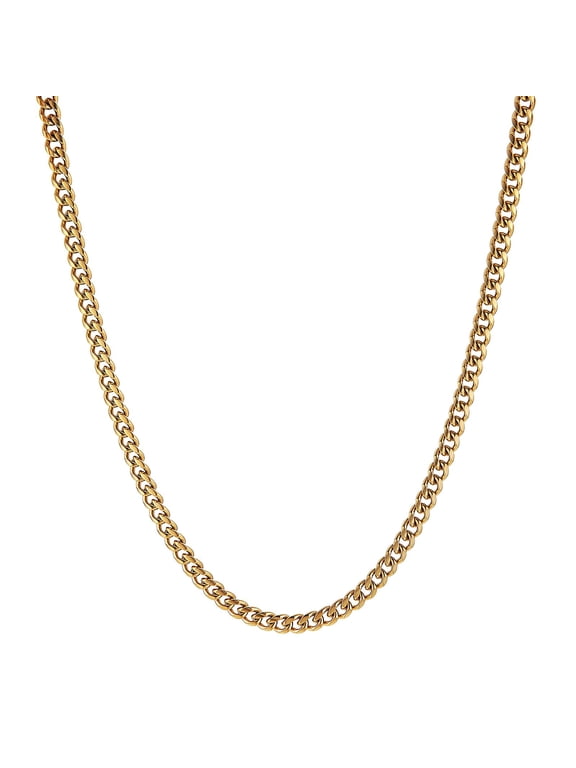 7mm Cuban Link Chain for Men, Stainless Steel Waterproof Necklace(Various widths)