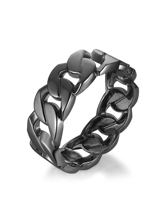 Black Chunky Cuban Chain Cuff Bracelets for Women 24.5mm Wide Thick Bangle Bracelet Hip Hop Open Hinge Wrist Cuff Bracelet Jewelry Gift