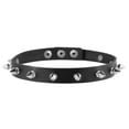 thumbnail image 1 of HZMAN Fashion Women Men Cool Punk Goth Metal Spike Studded Leather Collar Choker Necklace Black, 1 of 7