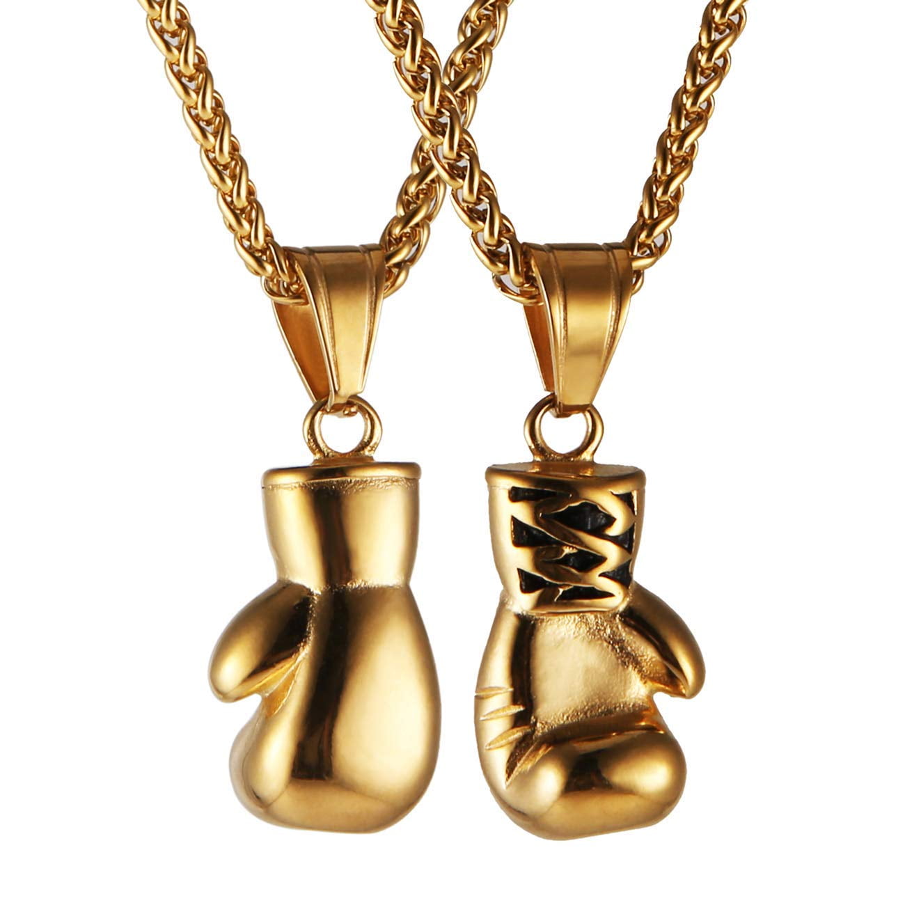 HZMAN Men Women Punk Stainless Steel Boxing Glove Chain Pendant ...