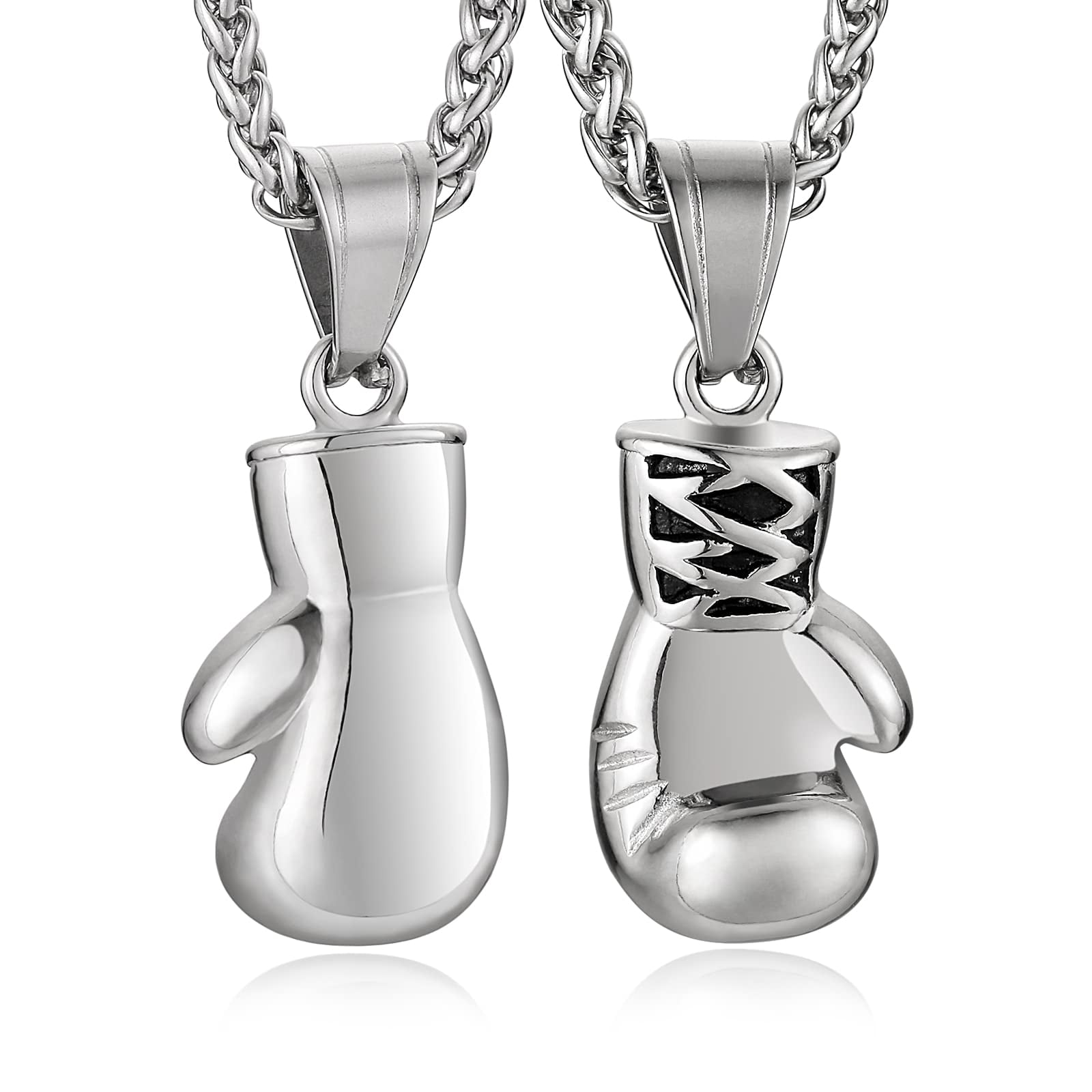 HZMAN Men Women Punk Stainless Steel Boxing Glove Chain Pendant ...