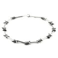 thumbnail image 1 of HZMAN Men's Punk Gothic Alloy Barbed Wire Necklace 20 Inch (Silver), 1 of 6