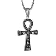 thumbnail image 1 of HZMAN Stainless Steel Large Ankh Cross Pendant Ancient Egyptian Hieroglyphic Symbol 22+2 Inch Chain（Silver-Big）, 1 of 6