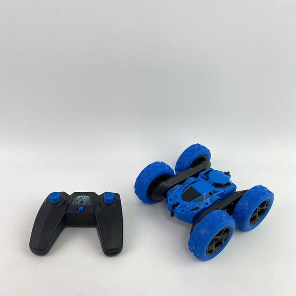 HZMOFTJ Smart electronic toy vehicles,Remote Control Car Double Sided 360Rotating 4WD RC Cars with Headlights 2.4GHz Electric Race Stunt Toy Car Rechargeable Toy Cars (Blue)