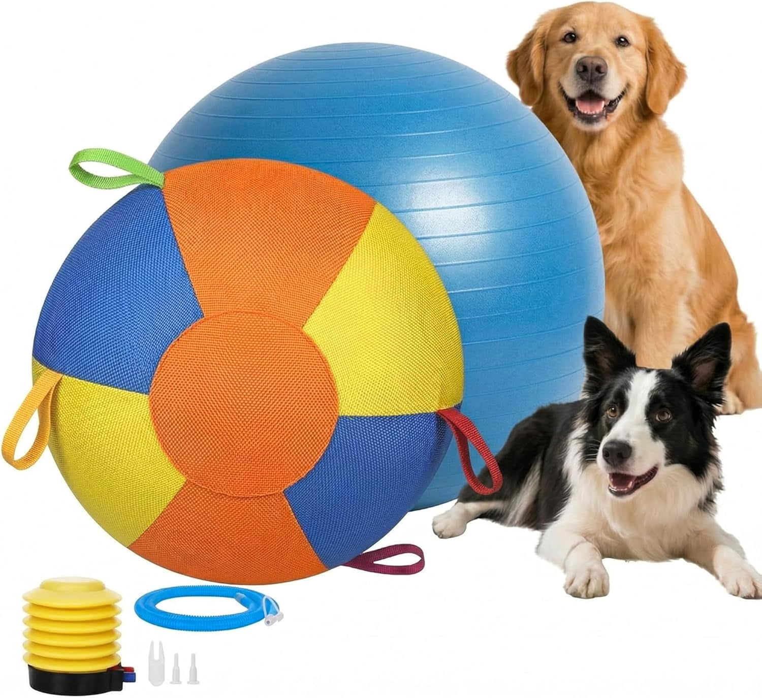 HZMSYQ 18" Herding Ball for Dogs & Horses,Indestructible Pet Toys,Dog Balls for Aggressive Chewers,Durable Exercise Ball for Large Pets for Training, Fetch & Water Play