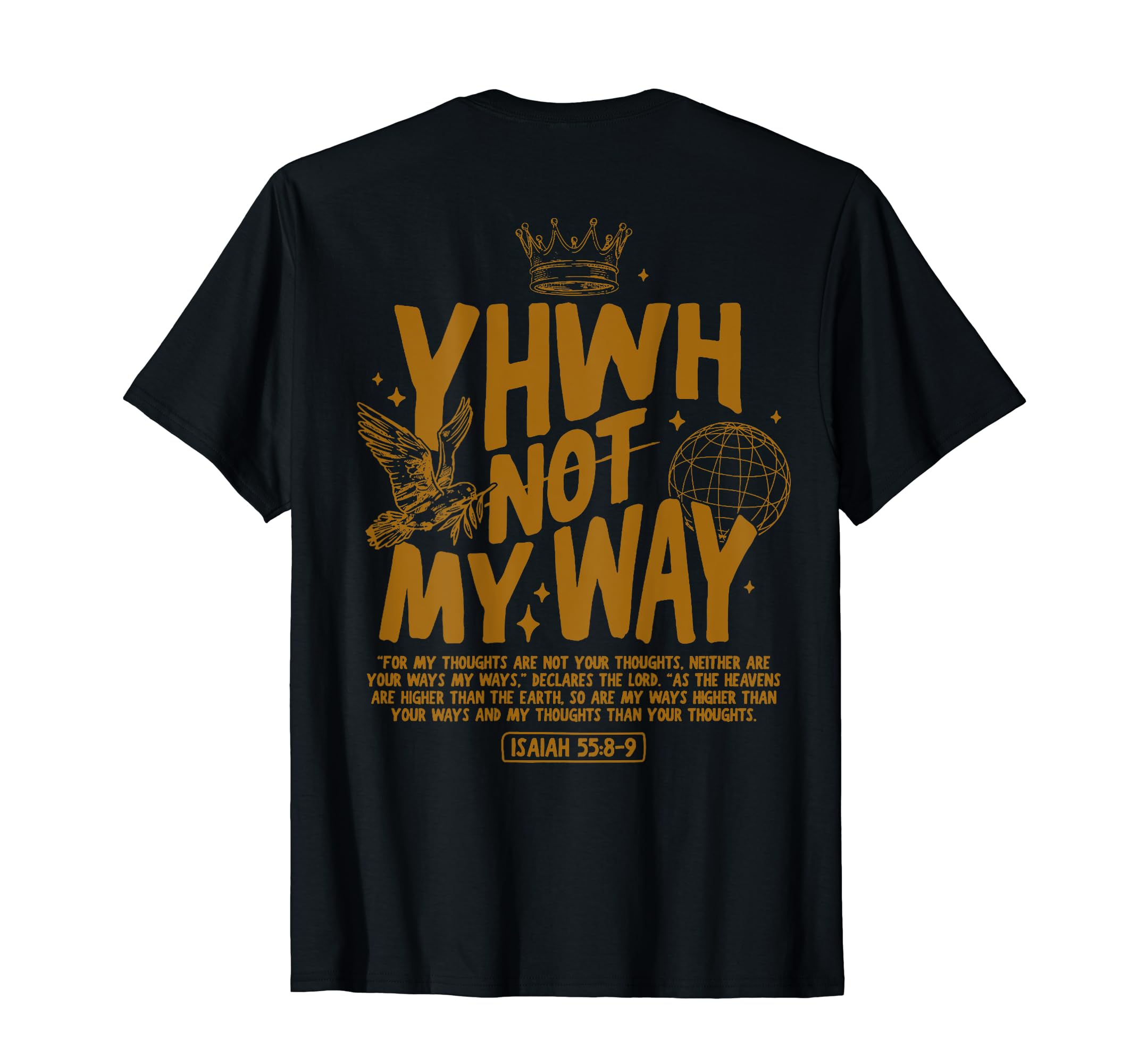 HZNY YHWH Not My Way, YHWH Yahweh Christian, Jesus Word On Back,Premium ...