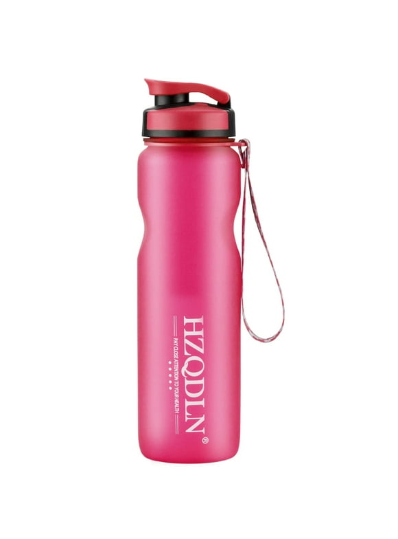 HZQDLN 36oz Motivational  Water Bottle, BPA-free insulated  Water Bottle,Water Bottle with Leak Proof Flip Top Lid, for Travel Yoga Running Outdoor Cycling and Camping-Pink