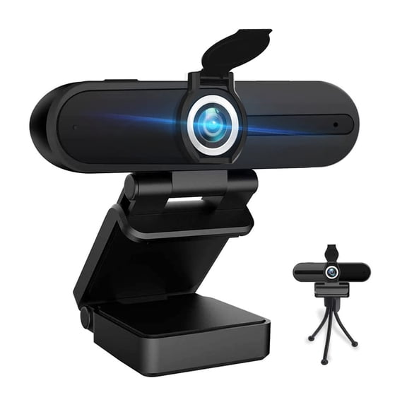 HZQDLN 4K Webcam with Microphone, 8MP Laptop PC Desktop Computer Web Camera, USB Webcams for Video Calling Recording Streaming Video Conference, Webcam with TripodPrivacy Shutter