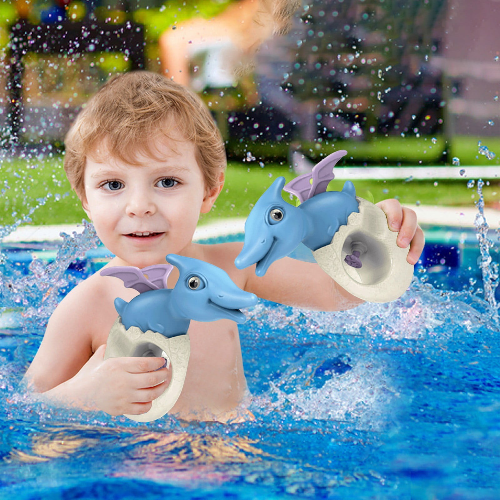 HZRSLY Cute Dinosaur Egg Design Pressurized Water Gun, Kids Summer ...
