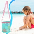 thumbnail image 1 of HZRSLY Large Capacity Beach Mesh Bag, Collector Tote with Zipper Closure, Adjustable Shoulder Strap Beach Bag, 1 of 7