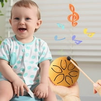 HZRSLY Outdoor Rain Drum, 6-Tone Mini Steel Tongue Drum, Garden Musical Chime, Rust-Resistant Carbon Steel Decoration