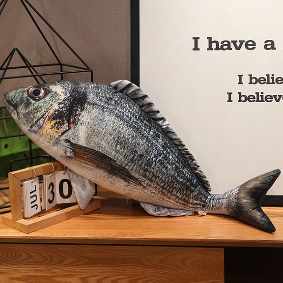 HZRSLY Simulation Fish Doll, Plush Aquatic Pillow, Multi-Purpose Comfort Toy, Realistic Decorative Accent