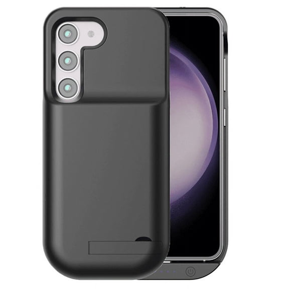 HZSY.Back clip battery for Samsung S21Pus-5000mah-full bracket model safety bracket model mobile power supply-Black