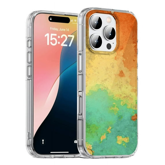HZSY.Protective cell Phone Case for iPhone 14 Plus - Printed Watercolor Gradient