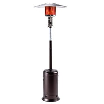 HZWDD 47000 BTU Outdoor Propane Patio Heater with Portable Wheels, 88 inch Standing Gas Outside Heater Stainless Steel Burner Commercial & Residential