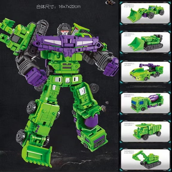 HZX Defensor H901 Transformation Toys Robot 5IN1 Combiner Superion Bruticus Devastator Deformation Action Figure
