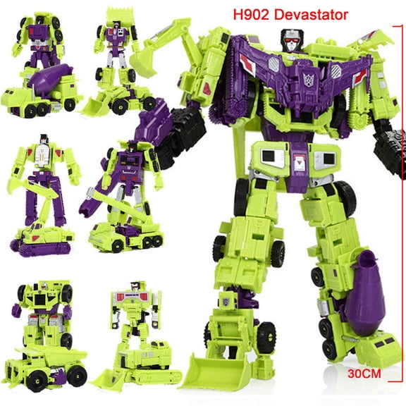 HZX Defensor H901 Transformation Toys Robot 5IN1 Combiner Superion Bruticus Devastator Deformation Action Figure