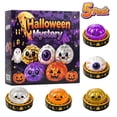 thumbnail image 1 of CQHVKQ 5 Pack 2" Mini Dumpling Squishy Mystery Box, Halloween Mystery Squishy Dumpling, Glitter Stress Relief Squeeze Balls with Steamer Box, Mystery Surprise Fidget Halloween Toys for Kids, 1 of 9