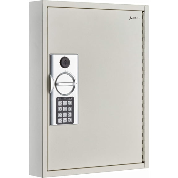 HZshop 60-Key Wall Mount Lock Box with Digital Code - Steel Key Cabinet for Valet, Car Dealers, Offices - Secure & Space-Saving