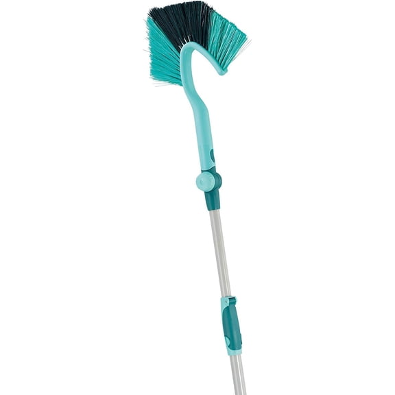 HZshop Extendable Cobweb Duster, 1.3-2.2m Telescopic Handle, Adjustable Angle for Corners, Ceiling & Fan Cleaning, Blue
