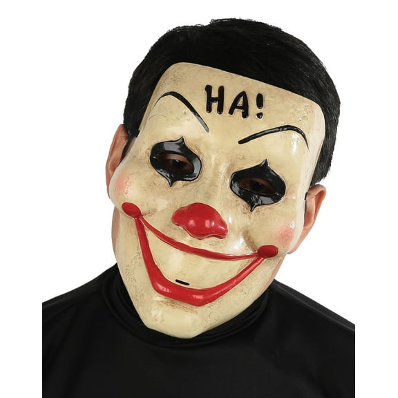 Ha Ha Ha Clown Mask Adult Halloween Accessory