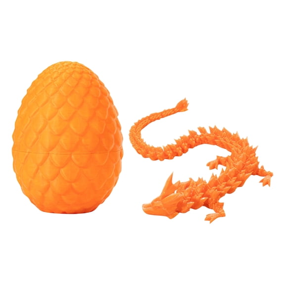 HaCpiu 3D Printed Articulated Crystal Dragon with Mystery Dragon Egg Gift Box Set, Flexible Mythical Creature Statue for Desk Decor & Stress Relief, Premium Desktop Collectible Figurine