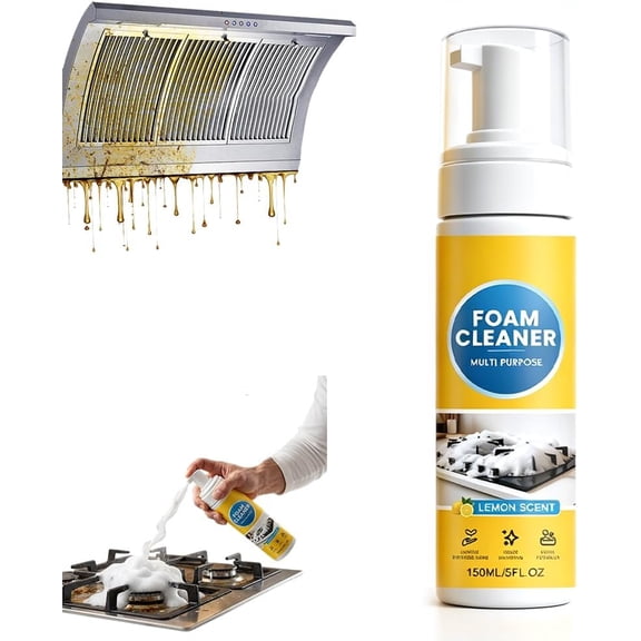 HaCpiu 4-in-1 Multi-Enzyme Foam Cleaner, 2026 New All-Purpose Deep Cleaning, Powerful No-Rinse Spray for Car Interior, Kitchen Grease & Bathroom Tiles