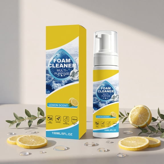 HaCpiu 4-in-1 Multi-Enzyme Foam Cleaner Spray, New No-Rinse All-Purpose Deep Cleaning, Suitable for Car Interior, Kitchen Grease, Bathroom Tiles & Sofa Upholstery
