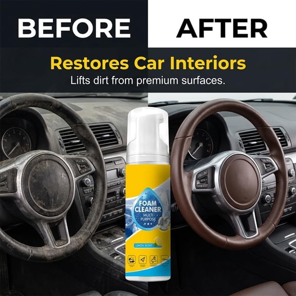 HaCpiu 4-in-1 Multi-Enzyme Foam Spray Cleaner, Multi-Action Foam Stain Remover Spray, Powerful & Multipurpose Deep Cleaning for Car, Plastic & Fabric
