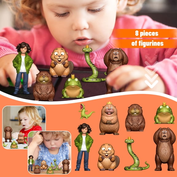 HaCpiu 8Pcs Hopper Action Figure Set, 4.5" Retro Mystery Character Collectibles, Plastic Car Ornaments, Movie Inspired Desktop Statue Decor, Perfect Easter Holiday & Birthday Gifts for Fans & Adults