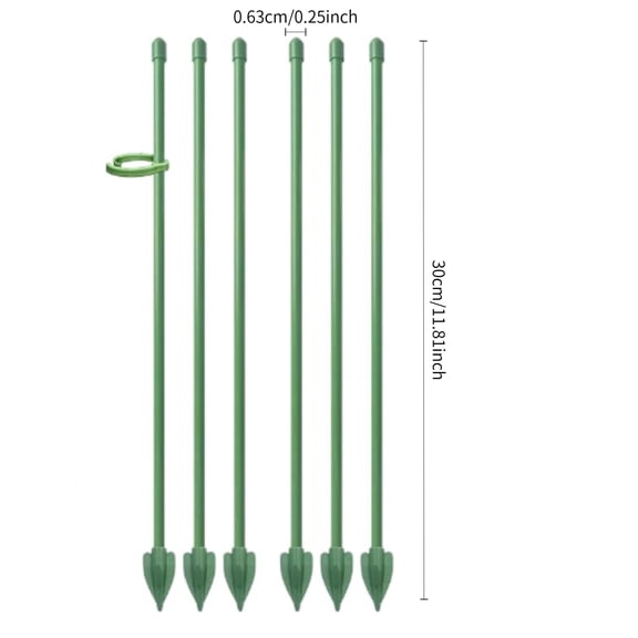 HaCpiu Adjustable Plant Sticks with Clips, 6Pcs Plant Support Stakes, Suitable for Indoor Potted Plants, Monstera, Tomato, Orchid, Flowers & Vegetables