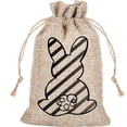 thumbnail image 1 of HaCpiu Easter Bunny Burlap Bags, Reusable Easter Rabbit Drawstring Pouch, Ideal for Easter Egg Hunt, Candy Storage, Spring Party Supplies & Festive Decor, 1 of 13