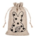 thumbnail image 1 of HaCpiu Easter Bunny Burlap Bags, Reusable Easter Rabbit Drawstring Pouch, Ideal for Easter Egg Hunt, Candy Storage, Spring Party Supplies & Festive Decor, 1 of 13