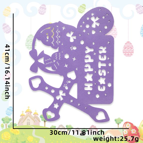 HaCpiu Felt Placemats Easter Decoration, Easter Bunny & Egg Felt Trivets, Insulated Table Mats for Spring Party, Easter Dinner, Kitchen Table & Home Dining Decor
