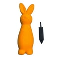 thumbnail image 1 of HaCpiu Flocked Bunny Decor, 13.7" Orange Easter Rabbit Accent with Stake, Awesome for Indoor Outdoor Garden & Home Decor, 1 of 8