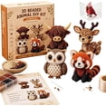 thumbnail image 1 of HaCpiu Garden Bugs Beaded Craft Kit, 3D Animal Themed Beadwork Kit with 4 Cute Designs and Instructions, Beaded Animals Kits for Beginners, Craft Enthusiasts, Desktop & Home Decor, 1 of 7